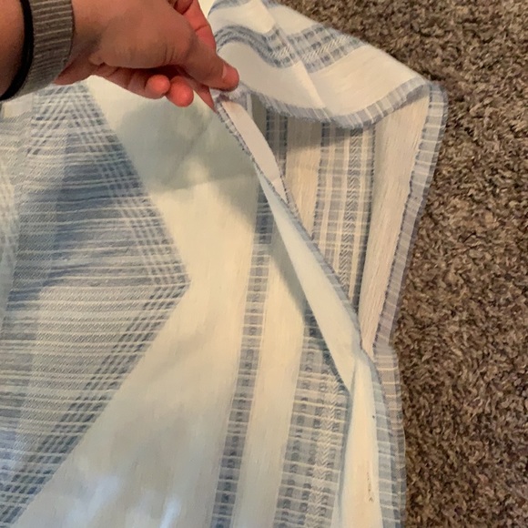 Blue and White Kimono Poncho - Picture 4 of 6